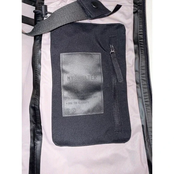 Adidas MYSHELTER RAIN.RDY Jacket Beige Tan Waterproof Hooded Coat M Women's - Picture 9 of 14